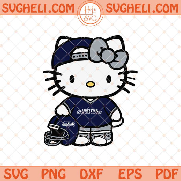 Seattle Seahawks Hello Kitty Svg Seahawks Football Svg Png Dxf Eps Files