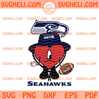 Seattle Seahawks NFL Bad Bunny Heart Svg NFL Seahawks Svg