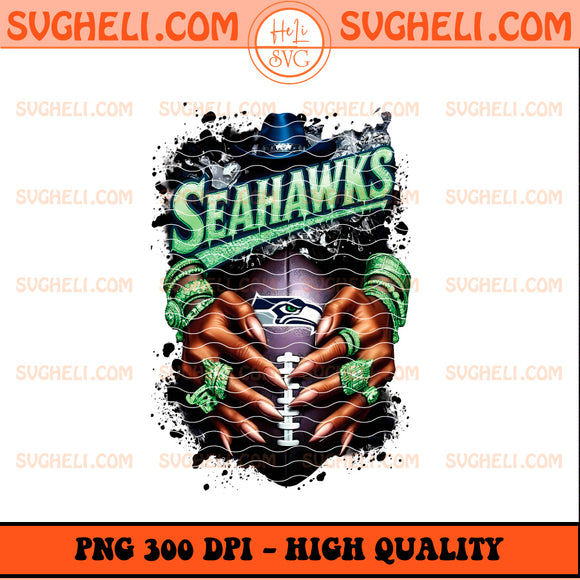 Seattle Seahawks NFL Hand Nail Finger Png