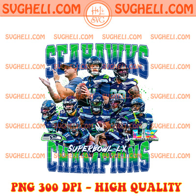 Seattle Super Bowl LX Champions Team Celebration Png