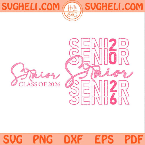 Senior 2026 Coquette Bow Svg Pink Bow Senior 2026 Svg Png Dxf Eps Files