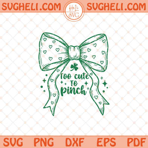 Shamrock Coquette Bow Svg Irish Coquette Svg Png Dxf Eps Files