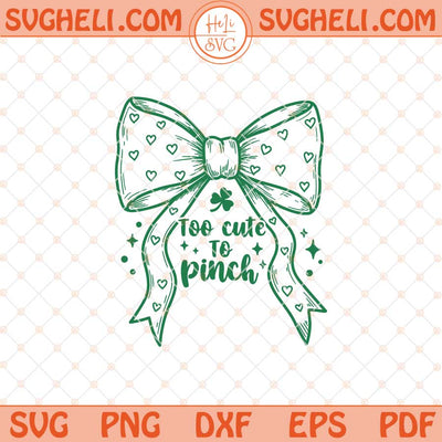 Shamrock Coquette Bow Svg Irish Coquette Svg Png Dxf Eps Files