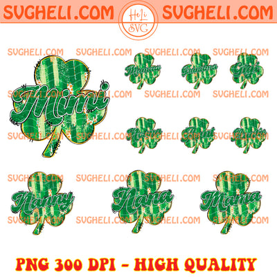 Shamrock Family St Patricks Day Bundle Png Shamrock Mama Png