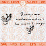 She Conquered Her Demons Svg Women Empowerment Svg Girl Boss Png Sublimation Dxf Eps Files