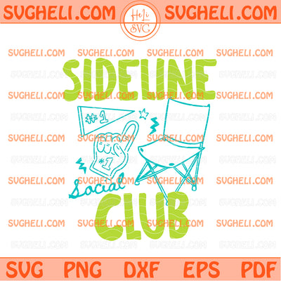 Sideline Social Club Svg Baseball Mom Svg Game Day Svg