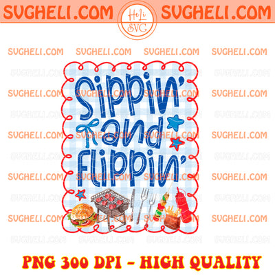 Sippin' and Paintin' USA Png 4th of July Png