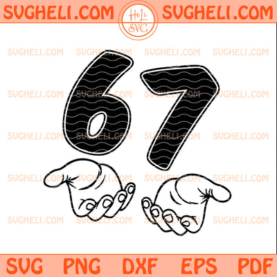 Six Seven Meme Svg Funny Hands Viral Humor Svg
