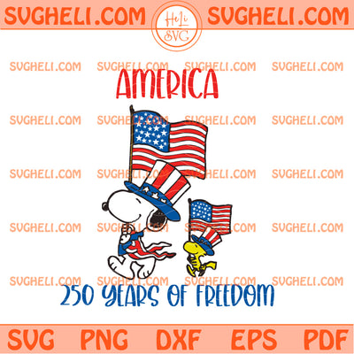 Snoopy USA 250 Years of Freedom Svg Snoopy July 4Th Svg