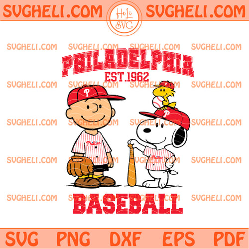 Snoopy And Charlie Brown Philadelphia Phillies Est 1962 Svg