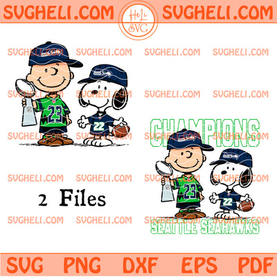 Snoopy And Charlie Brown Seahawks Champions LX 2026 Svg