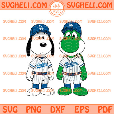 Snoopy And Yoshi LA Dodgers Svg LA Dodgers Fan Svg
