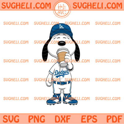 Snoopy Coffee Los Angeles Dodgers Svg Snoopy Dodgers Svg