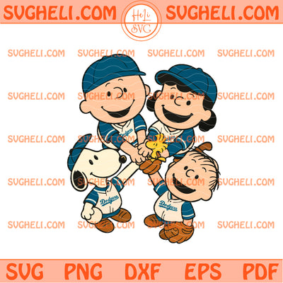 Snoopy Friends Los Angeles Dodgers Baseball Svg Dodgers Svg