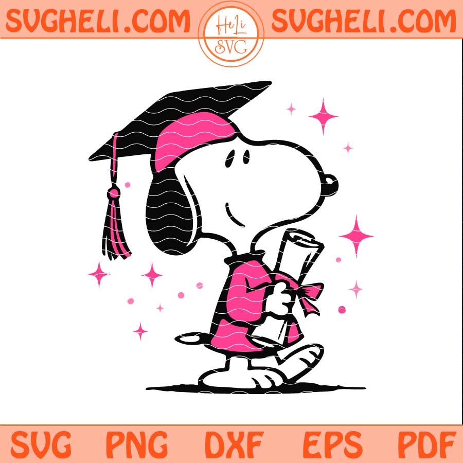 Snoopy Graduation Svg Graduation Snoopy Senior Svg Png Dxf Eps Files