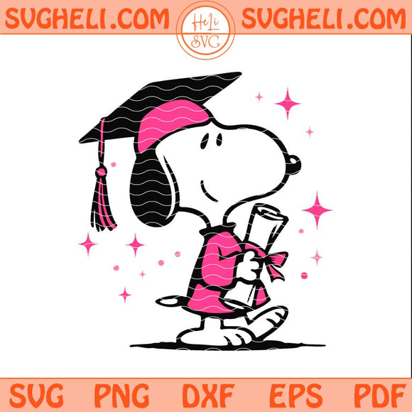 Snoopy Graduation Svg Graduation Snoopy Senior Svg Png Dxf Eps Files