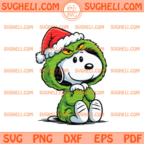 Snoopy Grinch Christmas Svg Snoopy Costume Christmas Svg