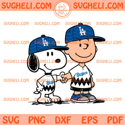 Snoopy LA Dodgers Svg Charlie Brown Los Angeles Baseball Svg