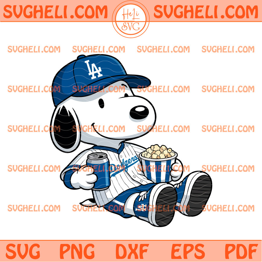 Snoopy Los Angeles Dodgers Baseball Svg Snoopy Dodgers Svg