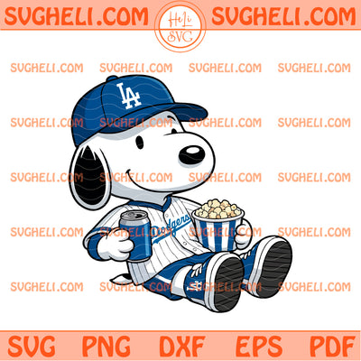 Snoopy Los Angeles Dodgers Baseball Svg Snoopy Dodgers Svg