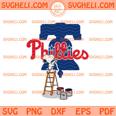 Snoopy Paints The Philadelphia Phillies Logo Baseball Svg