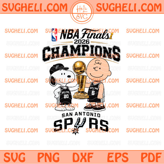 Snoopy Spurs NBA Finals Champions 2026 Svg Snoopy Spurs Svg