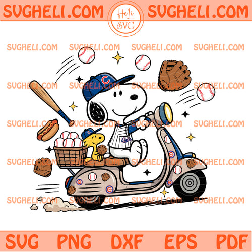Snoopy and Woodstock Chicago Cubs MLB Svg Chicago Cubs Svg