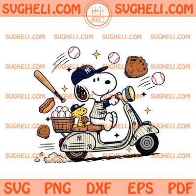 Snoopy and Woodstock New York Yankees MLB Svg Yankees Svg