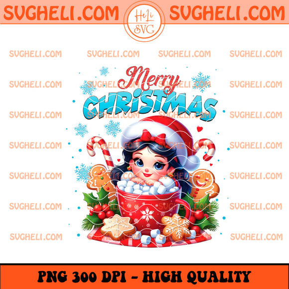 Snow White Merry Christmas Coffee Png Princess Christmas Png