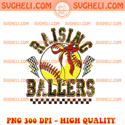 Softball Baseball Raising Ballers Png Retro Softball Png