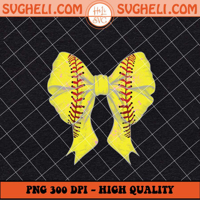 Softball Bow Png Softball Mom Png Pink Bow Softball Png Sublimation Files