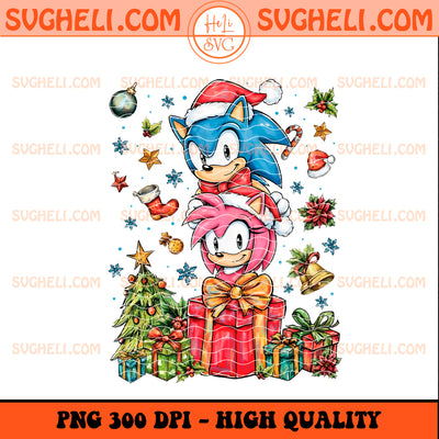 Sonic And Amy Rose Christmas Png Sonic Christmas Png