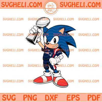 Sonic New England Patriots Super Bowl LX Svg Sonic NFL Svg