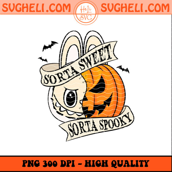 Sorta Spooky Labubu Png Labubu Pumpkin Halloween Png