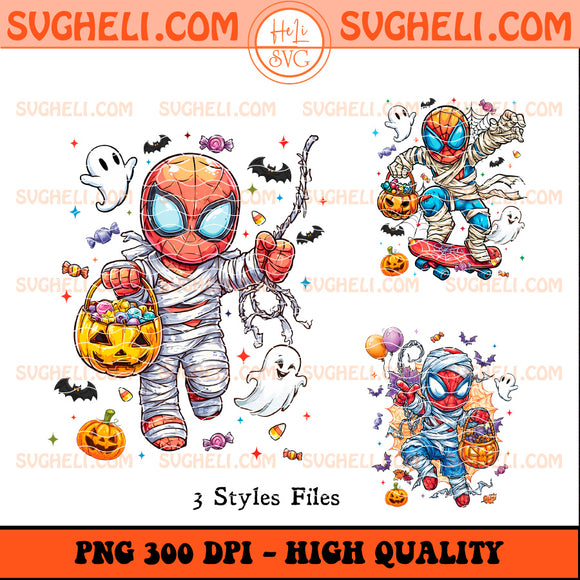 Spider Halloween Png Bundle Halloween Superhero Png