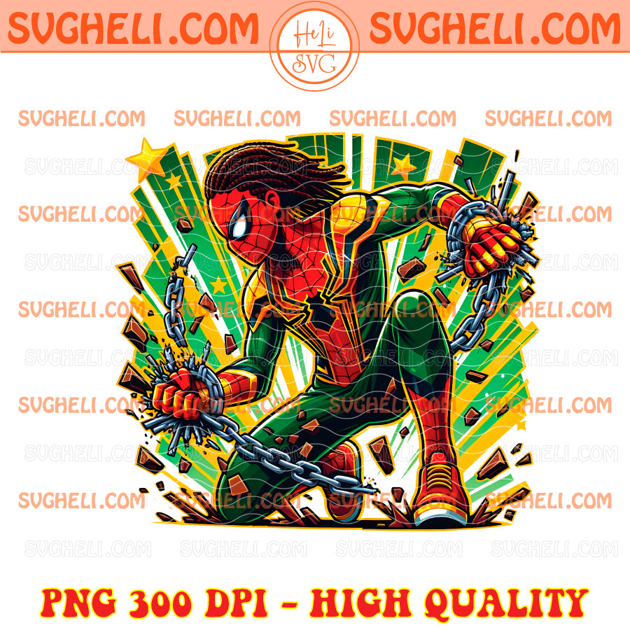 Spiderman Black African Png Spiderman Juneteenth Png