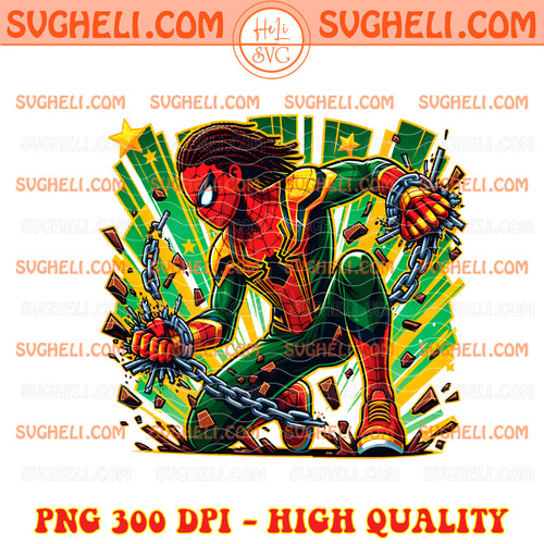 Spiderman Black African Png Spiderman Juneteenth Png
