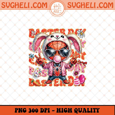 Spiderman Easter With Sunglasses Png Spiderman Bunny Png Sublimation Files