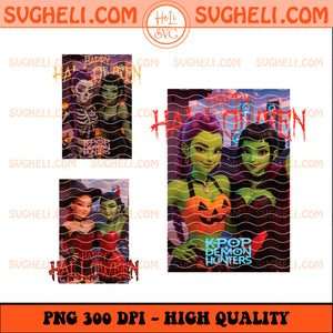 Spooky Huntrix Halloween Png Kpop Demon Hunters Clipart