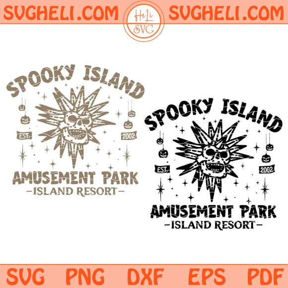 Spooky Island Amusement Park Svg Retro Halloween Movie Svg Png Dxf Eps Files