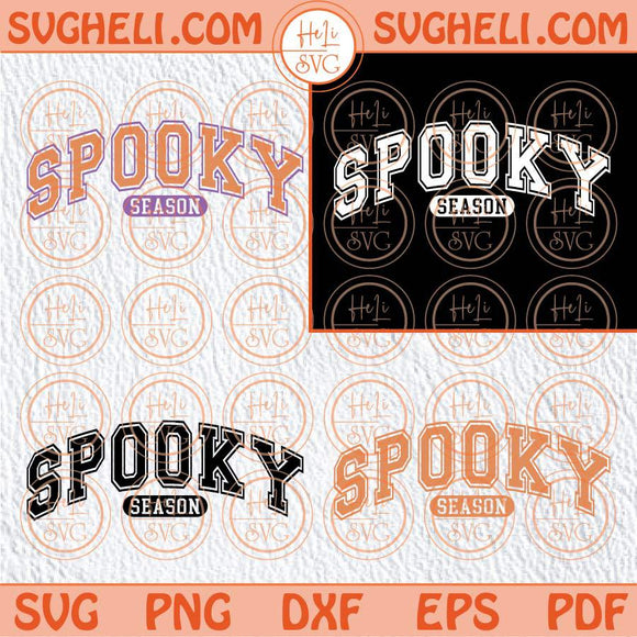 Spooky Season Svg Retro Spooky Season Png Trendy Halloween Svg Sublimation Dxf Eps Files