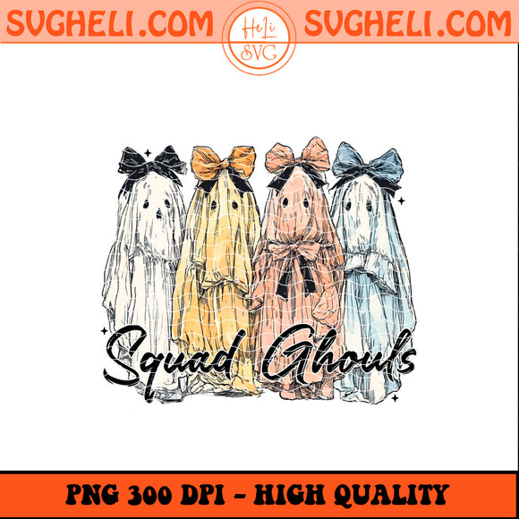 Squad Ghouls Halloween Png Cute Ghost Squad Png