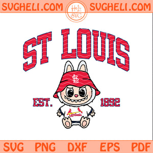 St Louis Cardinals Labubu Baseball Svg Labubu MLB Svg Png Dxf Eps Pdf Files