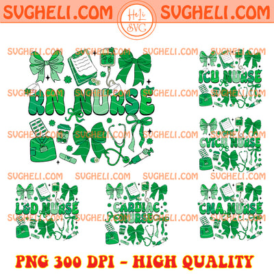 St Patrick’s Day Nurse Png Bundle Lucky Nurse Life Png
