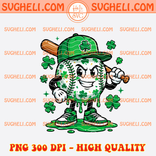 St Patricks Day Baseball Drip Png Boys Youth Sports Png