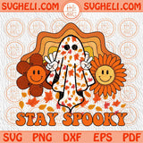 Stay Spooky Season Svg Groovy Halloween Svg Retro Halloween Svg Png Sublimation Dxf Eps Files