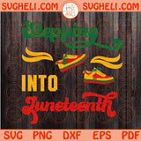 Stepping Into Juneteenth Svg 1865 Svg Black History Svg Black Woman Svg Png Dxf Eps Files