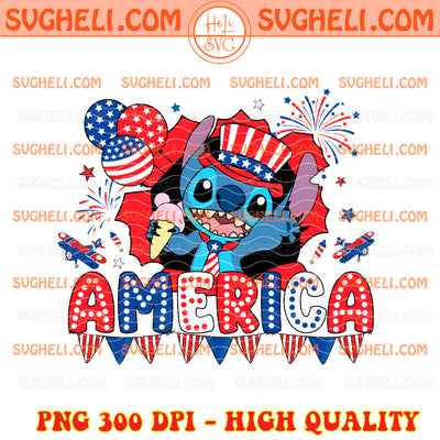 Stitch American 4th of July Png Stitch Fourth Of July Png