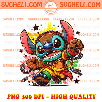 Stitch Black African American Png Stitch Juneteenth Png
