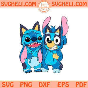 Stitch Bluey Svg Stitch And Bluey Svg Funny Stitch Svg Png Dxf Eps Files